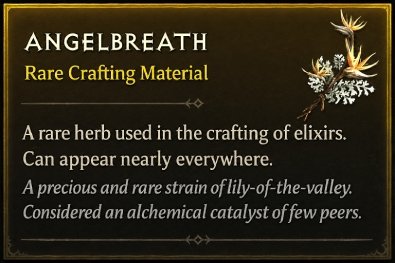 Diablo 4 Angelbreath Material card