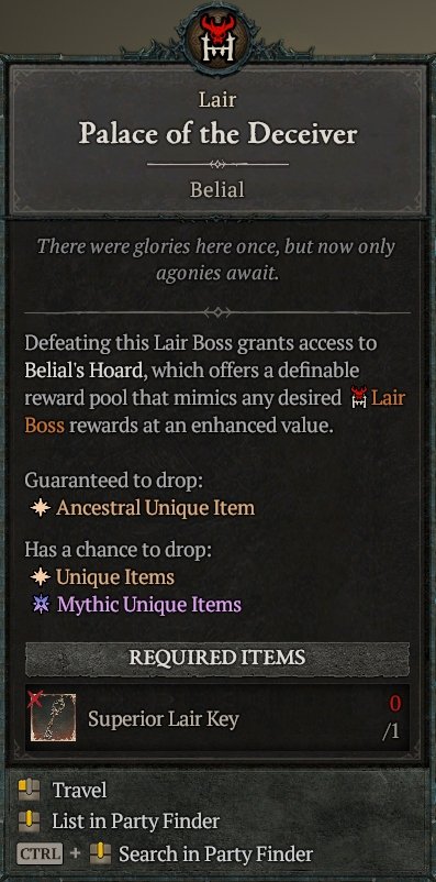 Diablo 4 Belial, Lord of Lies card