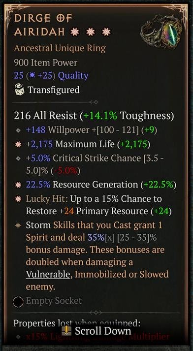 Diablo 4 Dirge of Airidah card