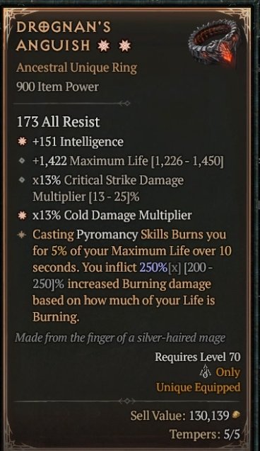 Diablo 4 Drognan's Anguish card