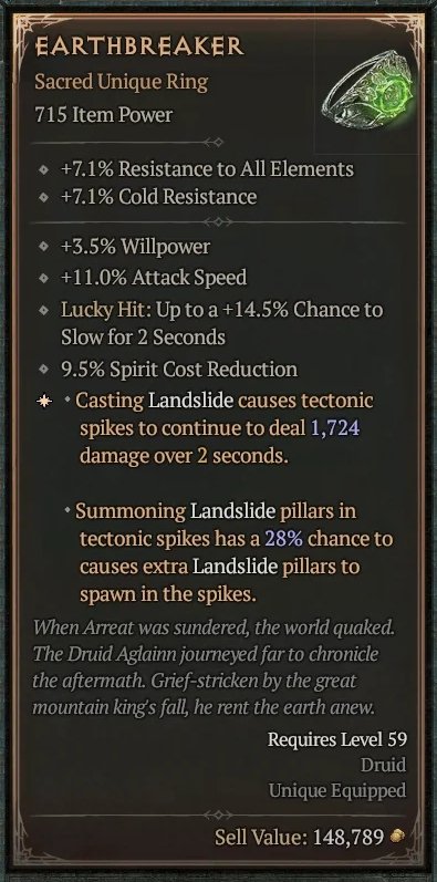 Diablo 4 Earthbreaker card
