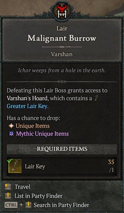 Diablo 4 Echo of Varshan card