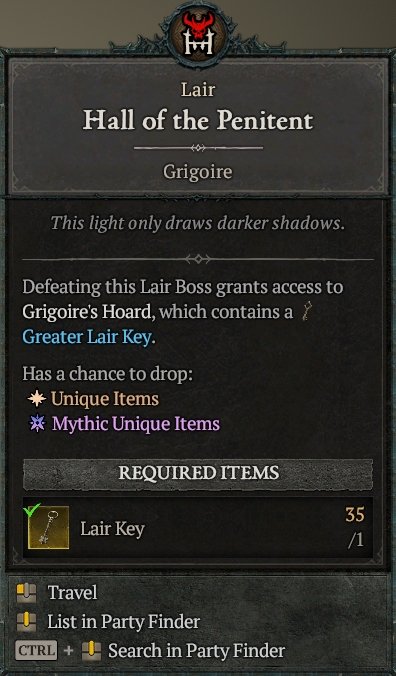 Diablo 4 Grigoire, The Galvanic Saint card