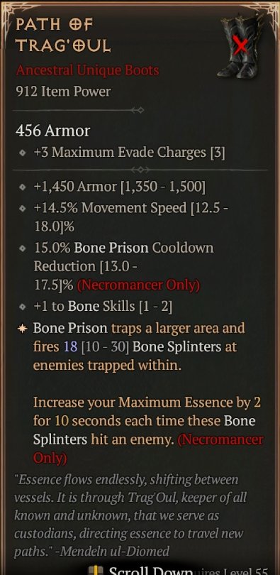 Diablo 4 Path of Trag'Oul: Unique Boots card