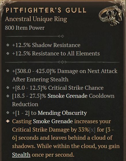 Diablo 4 Pitfighter's Gull card