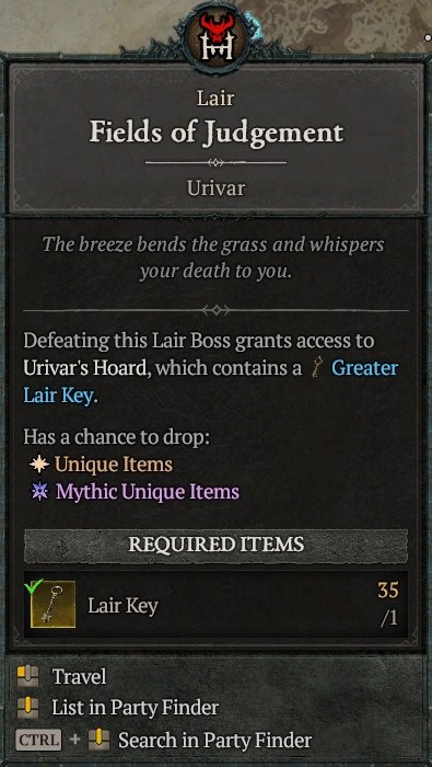 Diablo 4 Urivar boss card